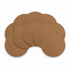 A pack of 10 solid PTFE-coated circles in brown, centered on a plain white background.