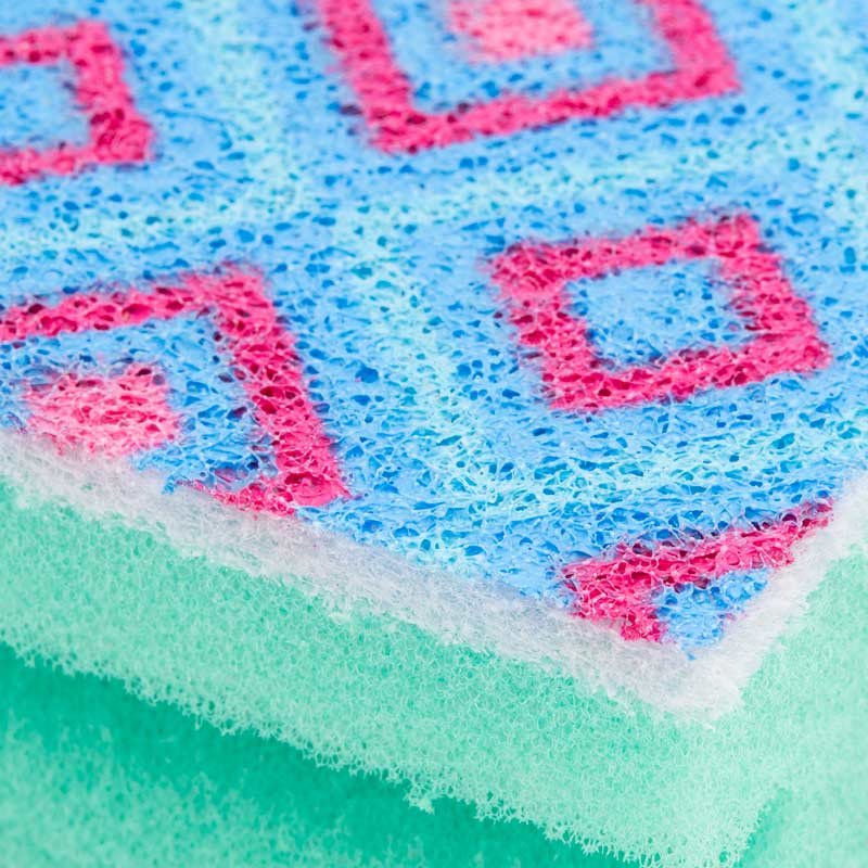 Spontex Washups Mosaik Non Scratch Sponge Scourers (Pack of 2) - Bake-O-Glide®