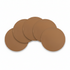 A  pack of 5 solid PTFE-coated circles in brown, centered on a plain white background.