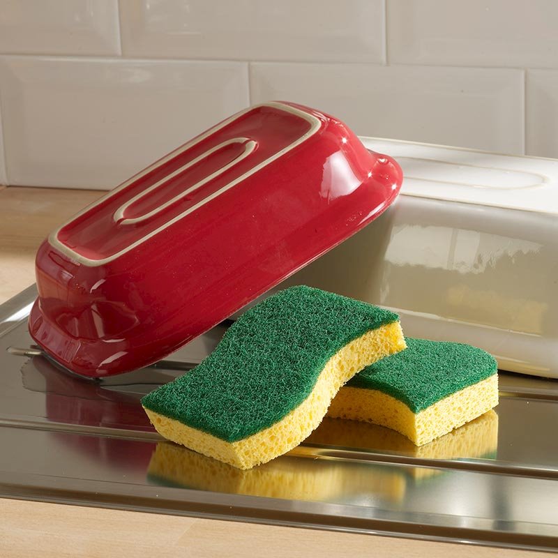 6-Pack Spontex Anti-Grease Scourer Sponges – Heavy Duty, Green, Long-Lasting