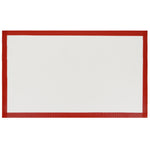 Bake-O-Glide Professional Silicone Mesh Baking Mat on a white background, white silicone mesh with red border.