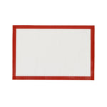 Bake-O-Glide Professional Silicone Mesh Baking Mat on a white background, white silicone mesh with red border.