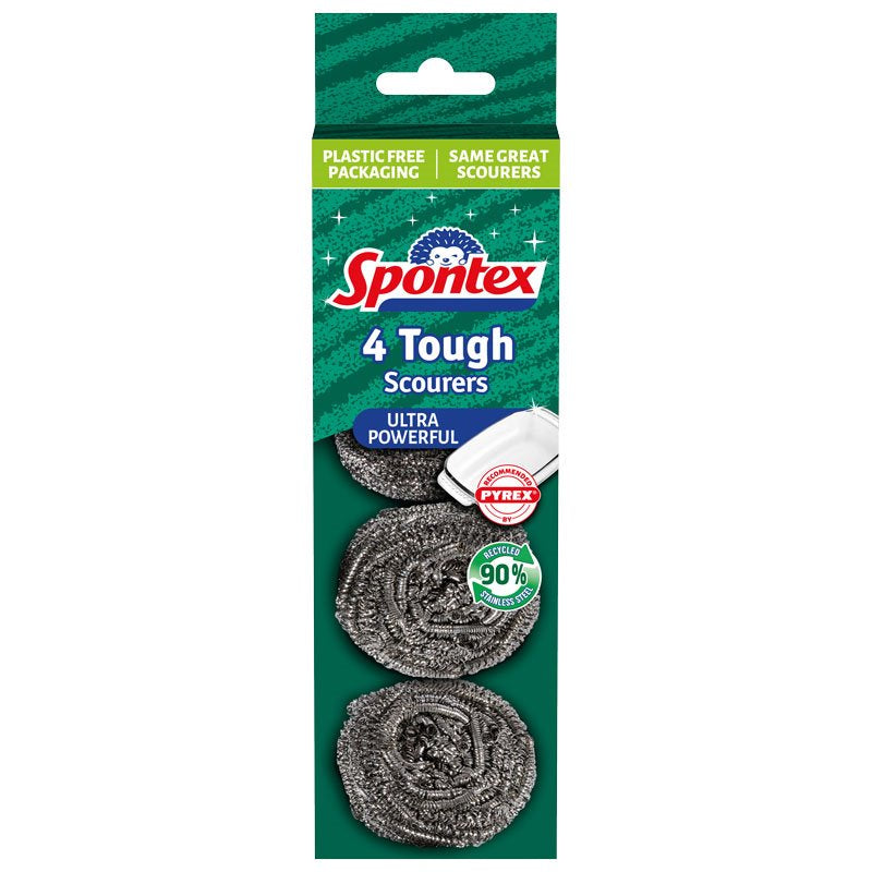 Spontex Tough Scourers (Pack of 4)