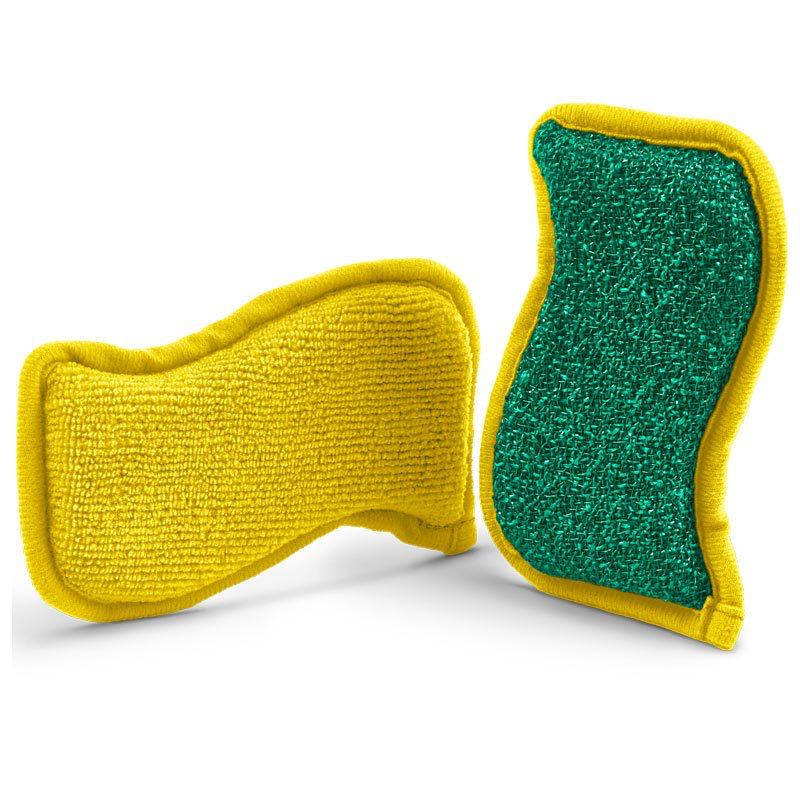 Spontex Flex & Wash Microfibre Sponge Scourers (Pack of 2) - Bake-O-Glide®