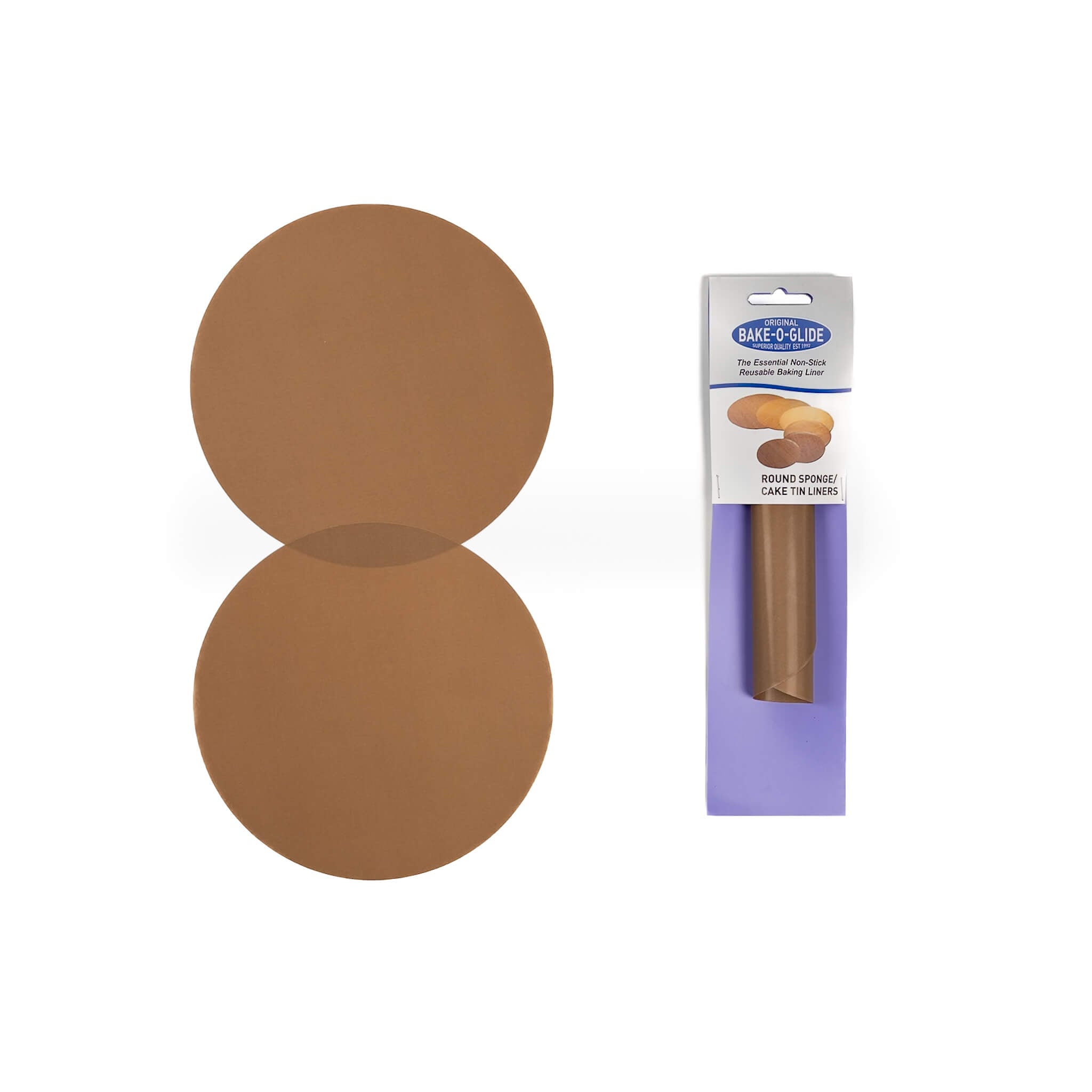 Bake-O-Glide® Reusable Round Sponge Tin Liners (2 pack)
