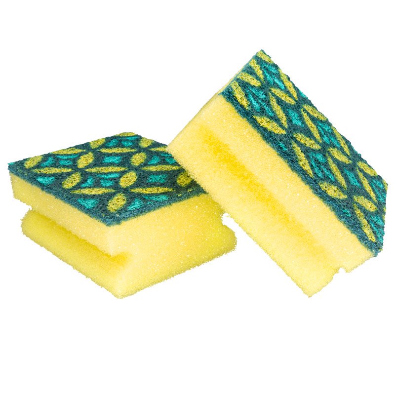 Spontex Washups Mosaik Sponge Scourers (Pack of 2) - Bake-O-Glide®