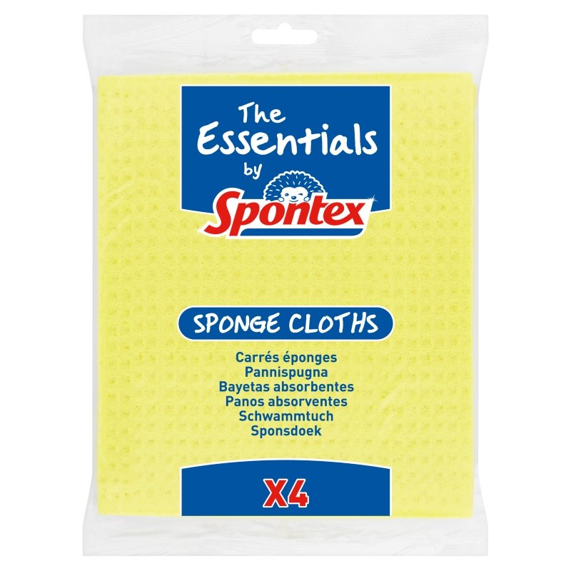 Spontex Essentials Sponge Cloths (Pack of 4)